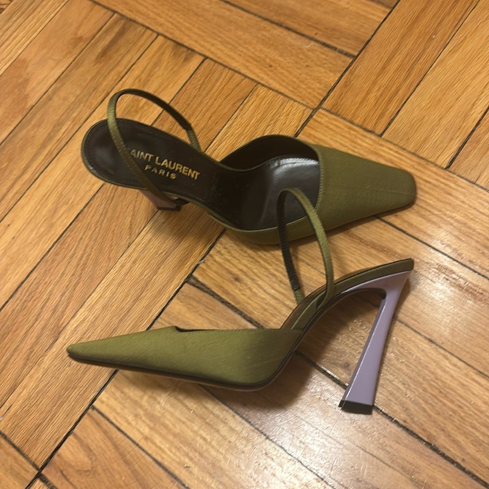 Saint Laurent Tom Ghemon Slingback Pump, size 35.5